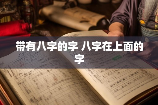 带有八字的字 八字在上面的字