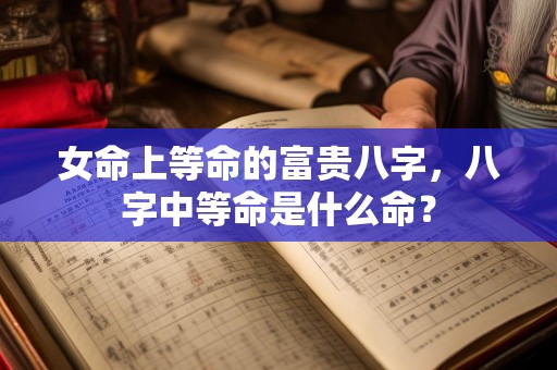 女命上等命的富贵八字，八字中等命是什么命？