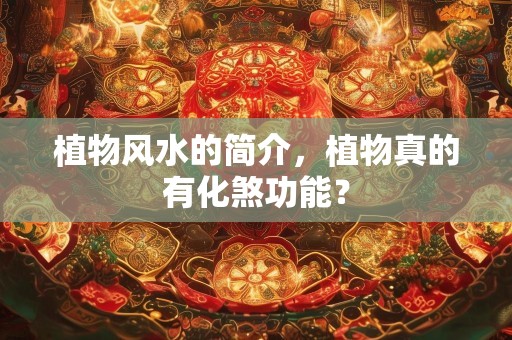 植物风水的简介，植物真的有化煞功能？