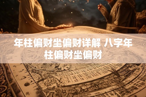 年柱偏财坐偏财详解 八字年柱偏财坐偏财