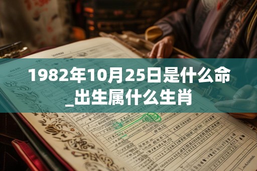 1982年10月25日是什么命_出生属什么生肖