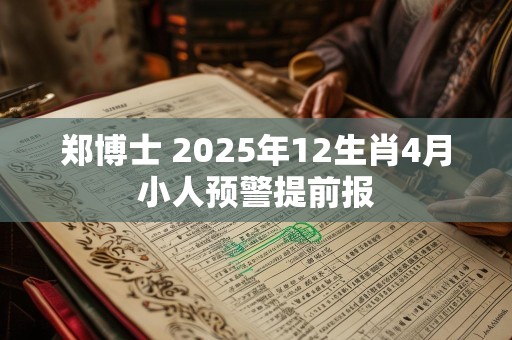 郑博士 2025年12生肖4月小人预警提前报