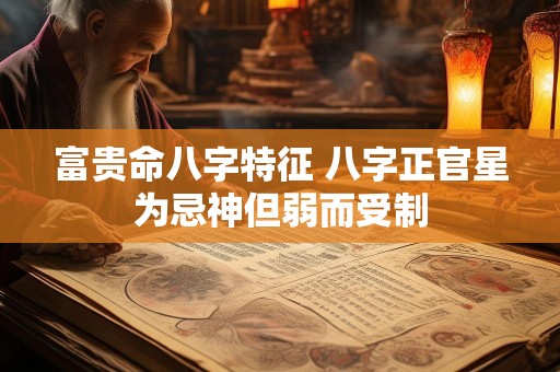 富贵命八字特征 八字正官星为忌神但弱而受制
