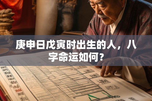 庚申日戊寅时出生的人，八字命运如何？