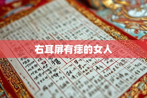 右耳屏有痣的女人
