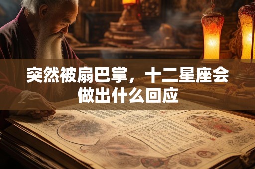 突然被扇巴掌，十二星座会做出什么回应