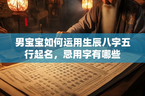 男宝宝如何运用生辰八字五行起名，忌用字有哪些