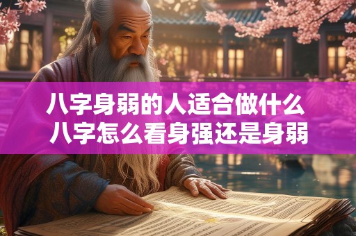 八字身弱的人适合做什么 八字怎么看身强还是身弱