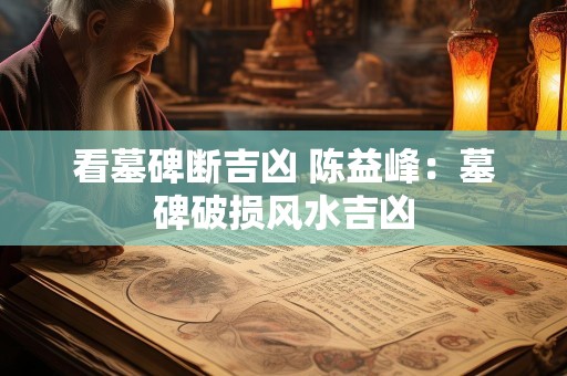 看墓碑断吉凶 陈益峰：墓碑破损风水吉凶