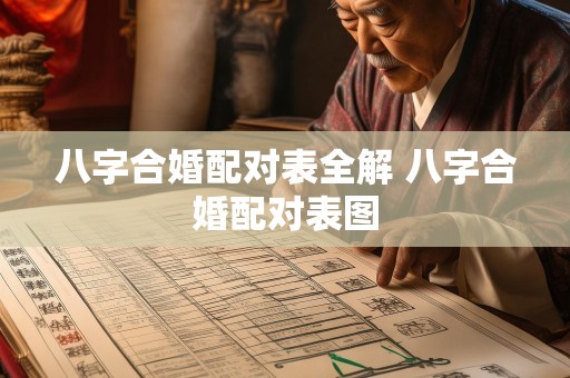 八字合婚配对表全解 八字合婚配对表图