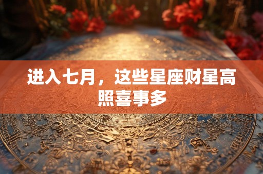 进入七月，这些星座财星高照喜事多
