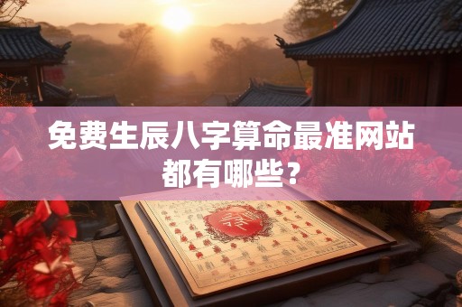 免费生辰八字算命最准网站都有哪些？