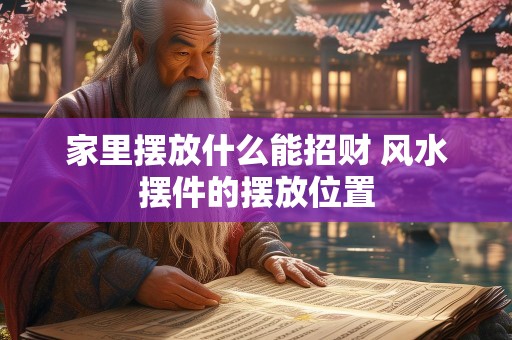 家里摆放什么能招财 风水摆件的摆放位置