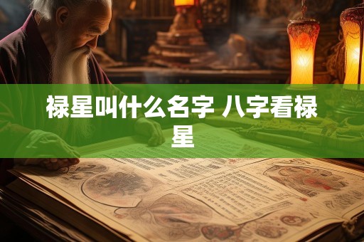 禄星叫什么名字 八字看禄星
