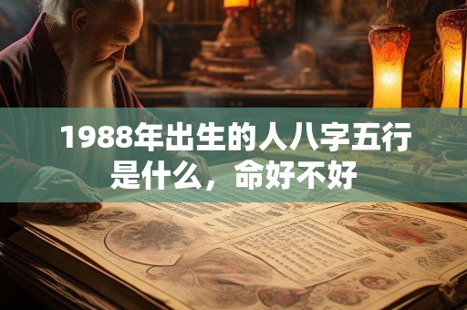 1988年出生的人八字五行是什么，命好不好