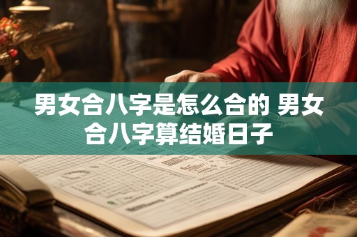 男女合八字是怎么合的 男女合八字算结婚日子