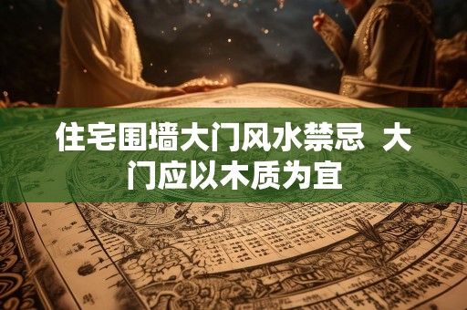 住宅围墙大门风水禁忌  大门应以木质为宜