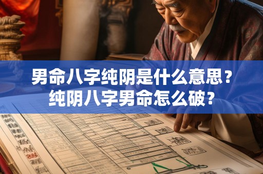 男命八字纯阴是什么意思？纯阴八字男命怎么破？
