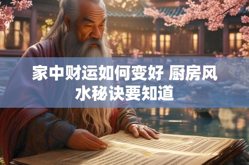 家中财运如何变好 厨房风水秘诀要知道