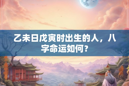 乙未日戊寅时出生的人，八字命运如何？