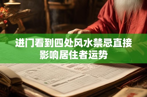 进门看到四处风水禁忌直接影响居住者运势