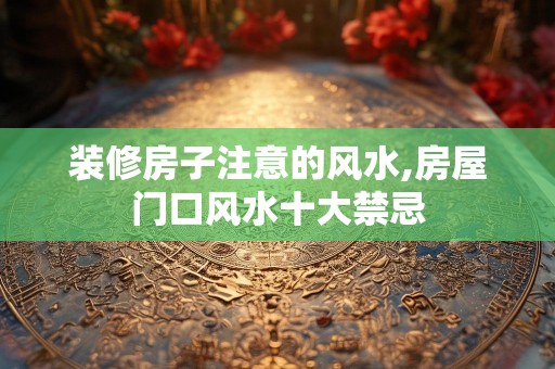 装修房子注意的风水,房屋门口风水十大禁忌