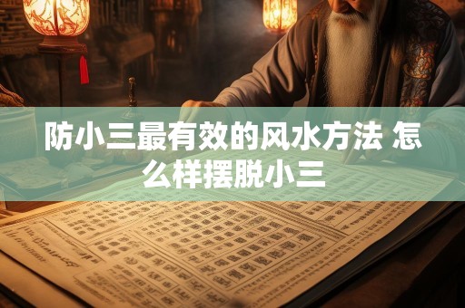 防小三最有效的风水方法 怎么样摆脱小三