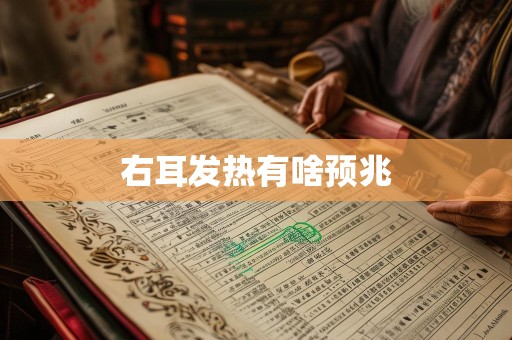 右耳发热有啥预兆