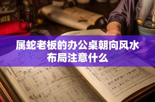 属蛇老板的办公桌朝向风水布局注意什么