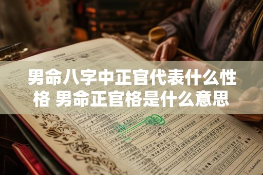 男命八字中正官代表什么性格 男命正官格是什么意思