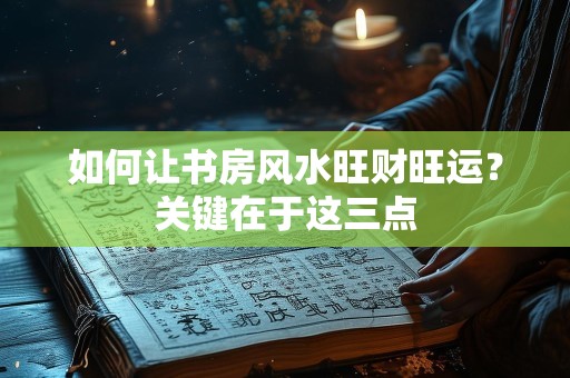 如何让书房风水旺财旺运？关键在于这三点