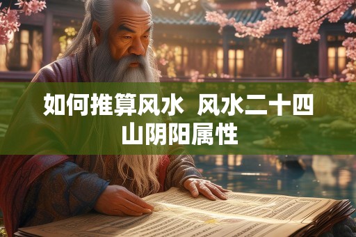 如何推算风水  风水二十四山阴阳属性