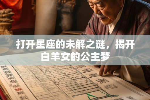 打开星座的未解之谜，揭开白羊女的公主梦