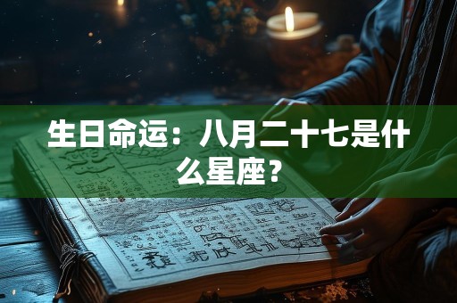 生日命运：八月二十七是什么星座？