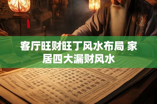 客厅旺财旺丁风水布局 家居四大漏财风水