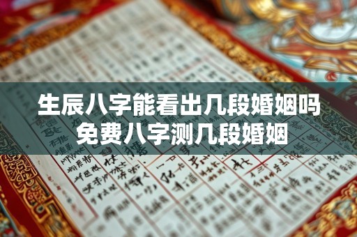 生辰八字能看出几段婚姻吗 免费八字测几段婚姻