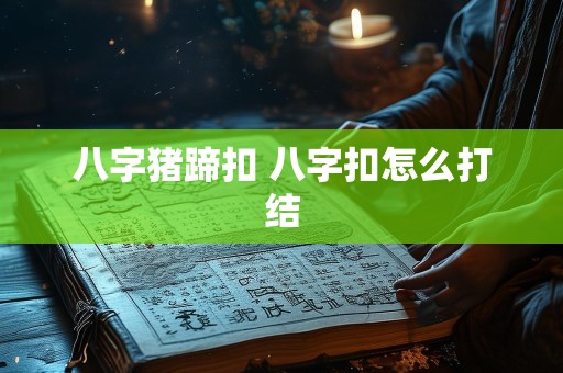八字猪蹄扣 八字扣怎么打结