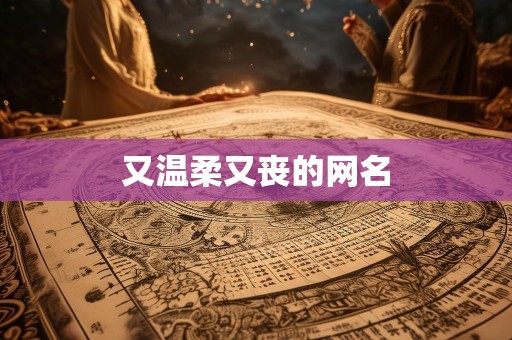 又温柔又丧的网名