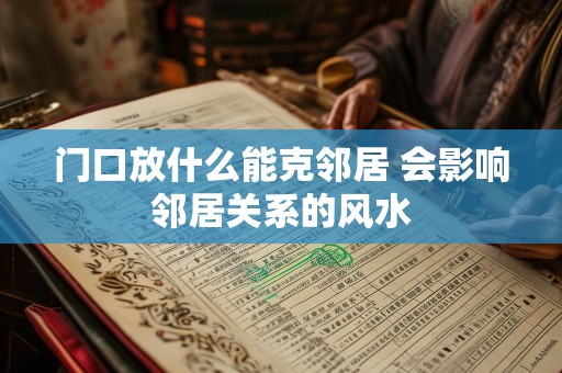 门口放什么能克邻居 会影响邻居关系的风水
