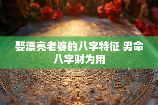 娶漂亮老婆的八字特征 男命八字财为用