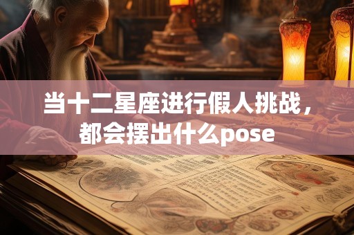 当十二星座进行假人挑战，都会摆出什么pose