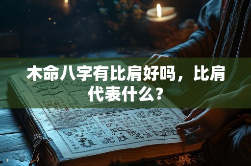 木命八字有比肩好吗，比肩代表什么？
