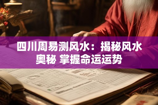 四川周易测风水：揭秘风水奥秘 掌握命运运势