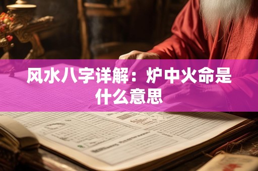 风水八字详解：炉中火命是什么意思