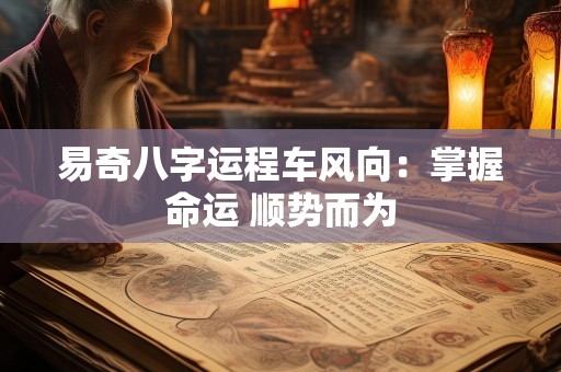 易奇八字运程车风向：掌握命运 顺势而为