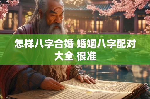 怎样八字合婚 婚姻八字配对大全 很准
