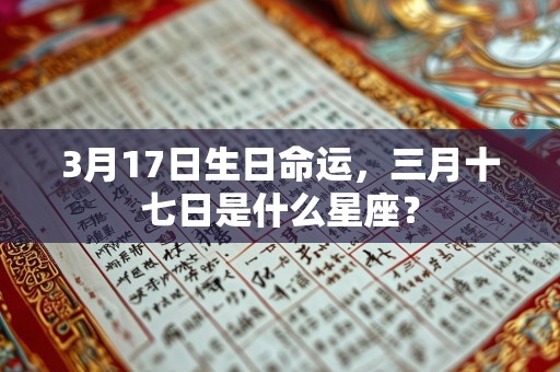3月17日生日命运，三月十七日是什么星座？