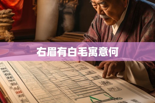 右眉有白毛寓意何