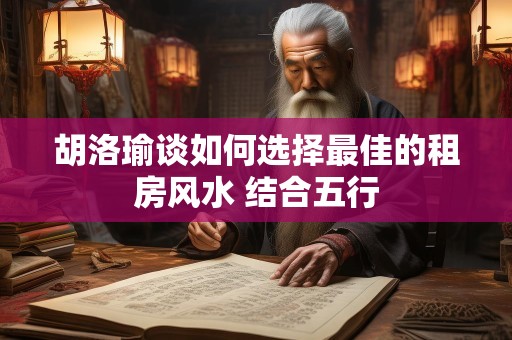 胡洛瑜谈如何选择最佳的租房风水 结合五行