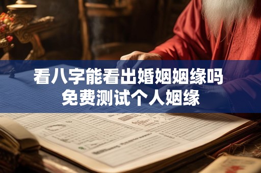 看八字能看出婚姻姻缘吗 免费测试个人姻缘